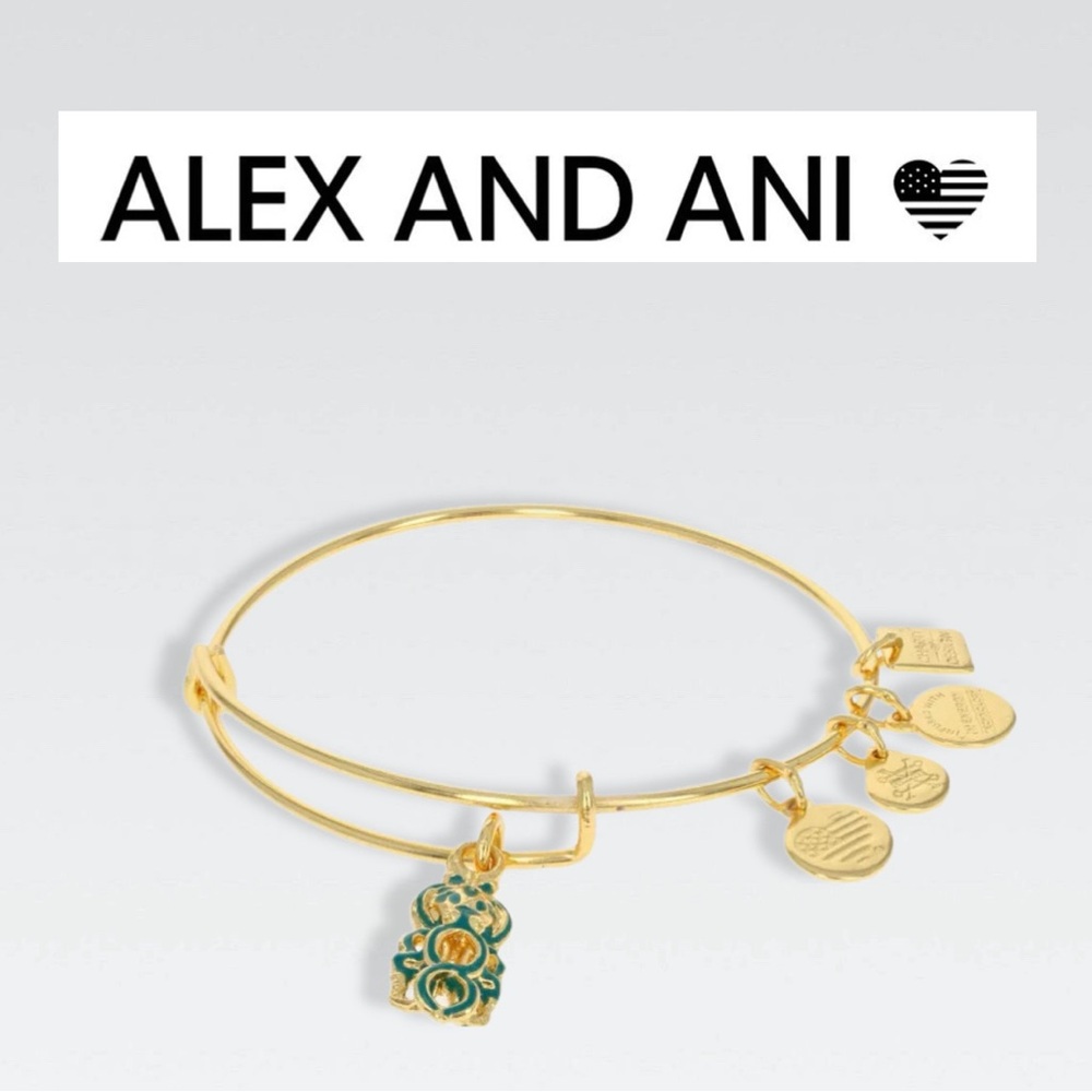 Alex And Ani UNICEF OCTOPUS Gold Tone Bracelet NWT